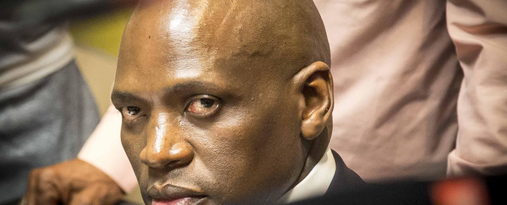 Hlaudi Motsoeneng addresses musicians and members of the media at the Milpark Garden Court on his current disciplinary process. Picture: Thomas Holder/EWN