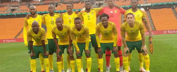 Bafana Bafana pose for a photo ahead of their 2019 African Cup of Nations qualifier against Seychelles at the FNB Stadium on 13 October 2018. Picture: @BafanaBafana/Twitter