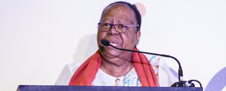 Minister of International Relations and Cooperation Naledi Pandor speaking at the inaugural Cape Town Conversation on 25 November 2023. Picture: Twitter/UNinSouthAfrica
