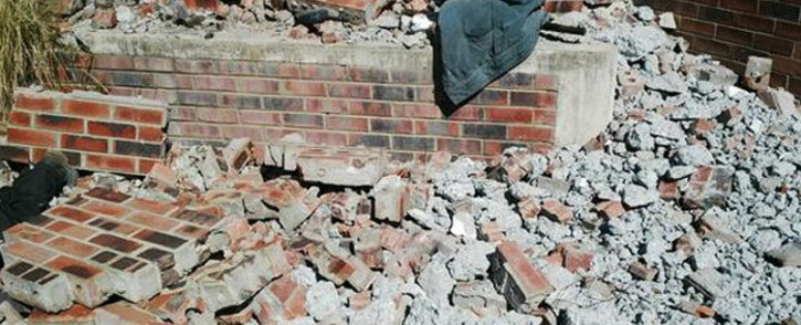Some of the rubble from the earthquake in Orkney. Picture: Twitter @ER24EMS 