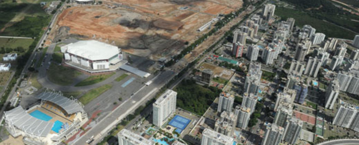 Aerial view of the Olympic Park being constructed for the 2016 Games in Rio de Janeiro, Brazil. Picture: AFP