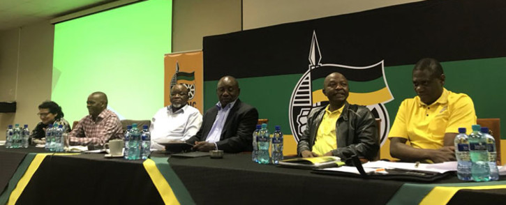 FILE: The African National Congress's (ANC) top six at the NEC meeting in Irene, Tshwane on 18 January 2017. Picture: @MYANC/Twitter
