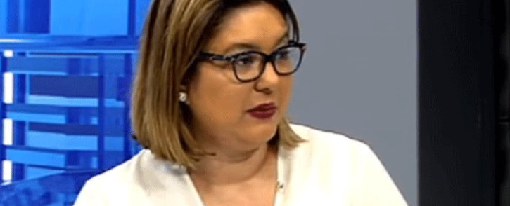 A screengrab of Eskom's Head of Legal and Compliance Suzanne Daniels.