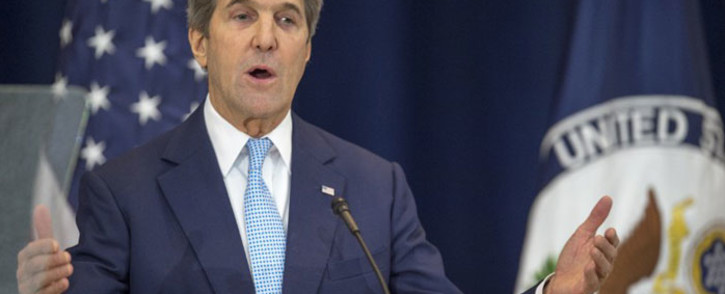 FILE: Former US Secretary of State John Kerry at the Department of State in Washington on 28 December 2016. Picture:  AFP.