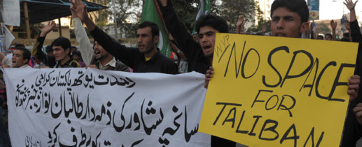 Pakistani Shi'ite Muslims chant slogans during a protest against the negotiation between the Pakistani government and Tehreek-e-Taliban Pakistan. Picture: AFP.