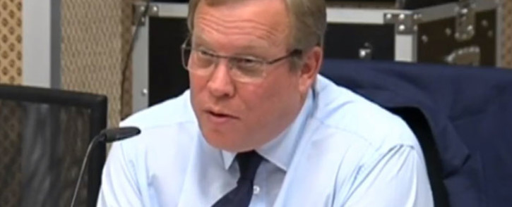 A screengrab of acting Sars Commissioner Mark Kingon appearing at the Nugent commission of inquiry on 19 October 2018.