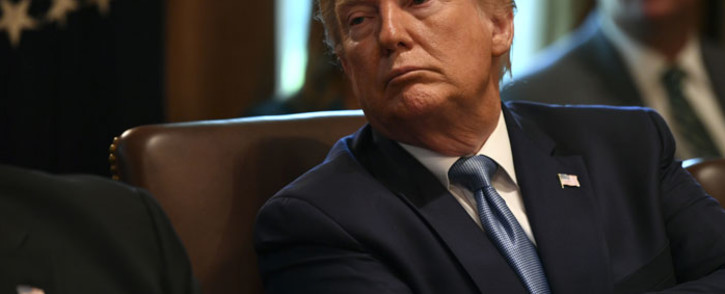 FILE: US President Donald Trump participates in a Cabinet meeting at the White House on 16 July 2019 in Washington, DC. Picture: AFP.