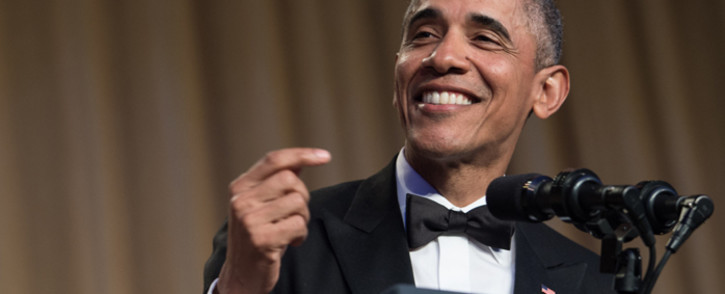 US President Barack Obama speaks at the 102nd White House Correspondents' Association Dinner in Washington, DC, on 30 April, 2016. Picture: AFP.