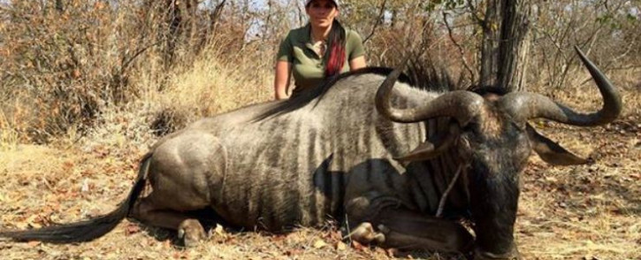 Sabrina Corgatelli poses with her kill. Picture: Facebook