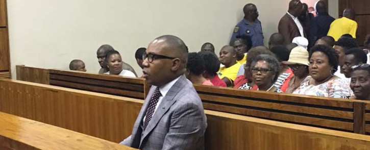 Former Higher Education Deputy Minister Mduduzi Manana at the Randburg magistrates court on 13 November 2017 for sentencing in his assault case. Picture: Hitekani Magwedze/EWN