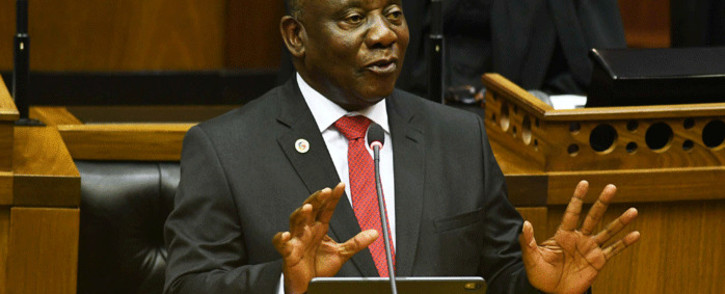 President Cyril Ramaphosa delivers the State of the Nation Address (Sona) in a joint sitting of Parliament on 20 June 2019. Picture: GCIS