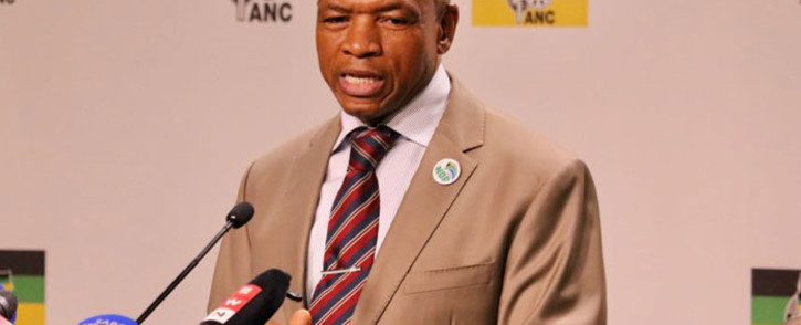 FILE: Supra Mahumapelo announces his retirement as North West premier at Luthuli House in Johannesburg on 23 May 2018. Picture: @MYANC/Twitter
