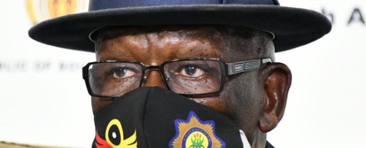 Police Minister Bheki Cele during media briefing on Crime statistics during COVID-19 lockdown in Pretoria on 22 May 2020. Picture: Twitter