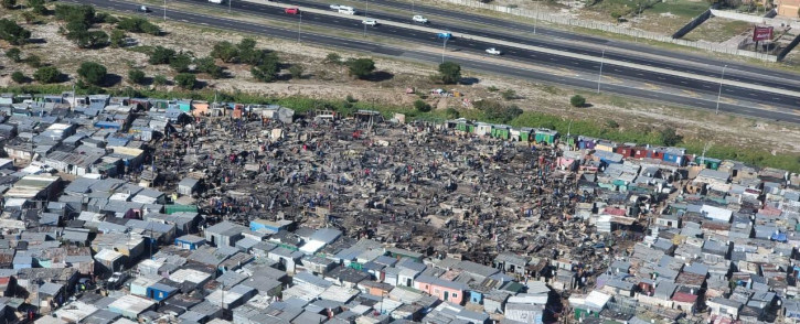 A fire ripped through the Joe Slovo informal settlement on 16 April 2022. Picture: City of Cape Town