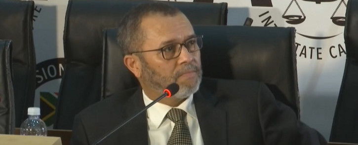 A screengrab shows ANC MP Cedrick Frolick at the state capture inquiry on 2 October 2020. Picture: SABC/YouTube