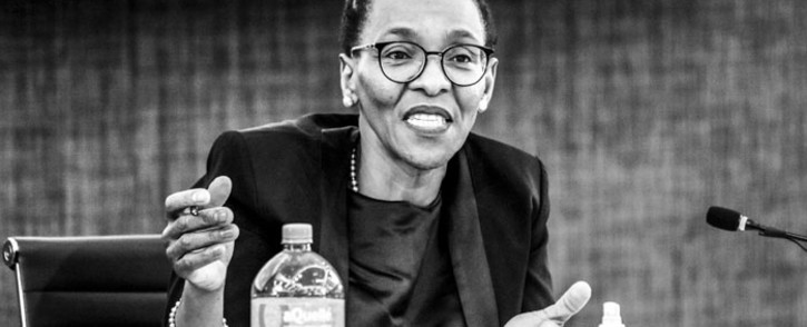 Supreme Court of Appeal (SCA) President Judge Mandisa Maya during her interview with the Judicial Service Commission on 2 February 2022 for the position of Chief Justice. Picture: @OCJ_RSA/Twitter