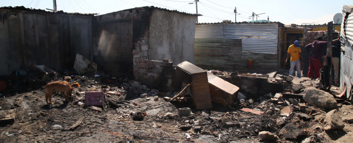 On Monday night, six people including three children died in a shack fire in Philippi. Picture: Bertram Malgas/EWN