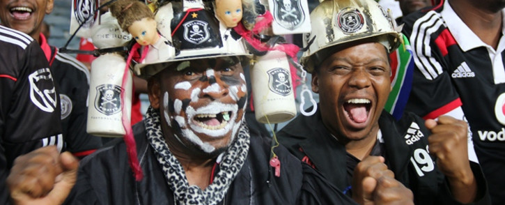 Orlando Pirates fans at the Orlando Stadium in Soweto. Picture: Leeto M Khoza/EWN.