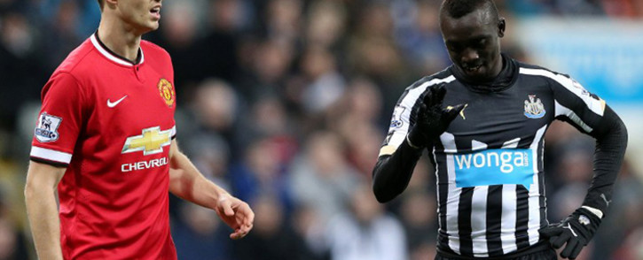 The major talking point of the first half at St James' Park was a clash between Newcastle striker Papiss Cisse and United defender Jonny Evans that may prompt disciplinary action from the Football Association. Picture: AFP.