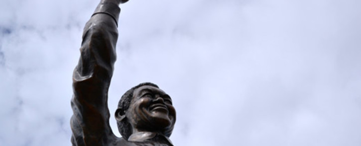 A statue of Nelson Mandela in Bloemfontein which was unveiled on Naval Hill in December 2012. Picture: Aletta Gardner/ EWN