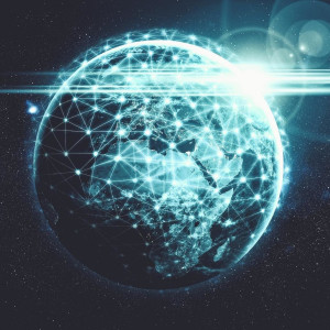 Global network connection, internet, satellite, digital connection