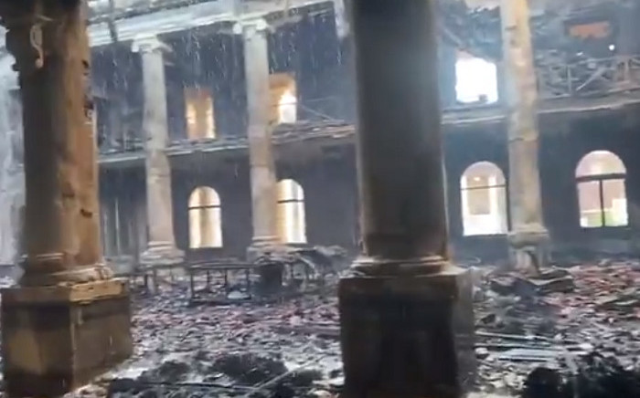 FILE: Inside UCT's Jagger Reading Room that was gutted by a fire on 18 April 2021. Picture: Shamiela Fisher/Eyewitness News.