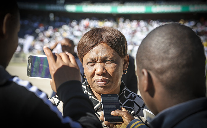 FILE: Basic Education Minister Angie Motshekga talks to the media during Youth Day celebrations at Orlando Stadium in Soweto on 16 June 2016. Picture: Reinart Toerien/EWN.