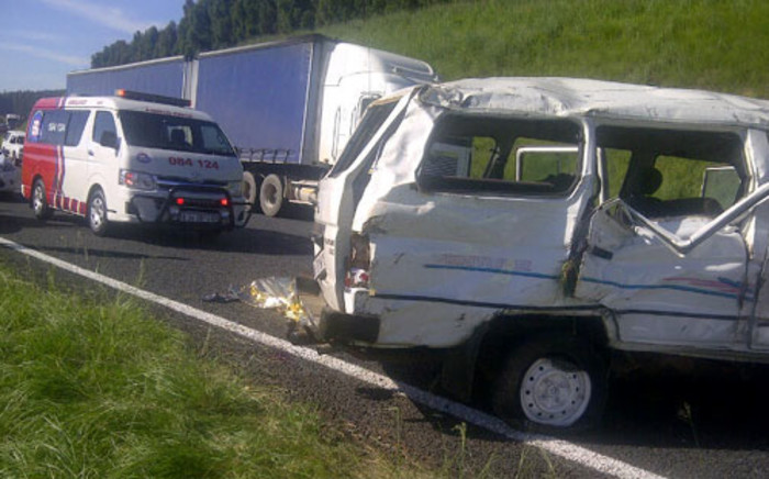 Two people when killed when a Toyota Venture lost control on the N3 near Bulgowan on 22 December. Picture: ER24