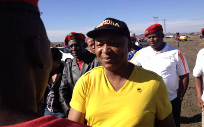 FILE: Businessman Kenny Kunene and members of the EFF arrive in Marikana ahead of the anniversary of the shooting in which 34 miners were killed. Picture: Christa van der Walt/EWN.