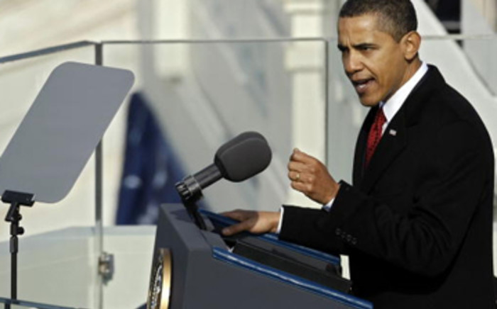 U.S President Barack Obama gives his inaugural address during his inauguration as the 44th President of the United States of America on the West Front of the Capitol January 20, 2009 in Washington, DC. Picture: Gallo Images/Getty Images