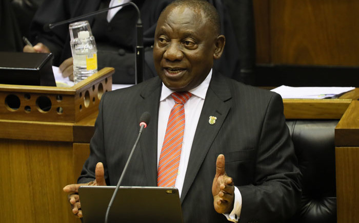 President Cyril Ramaphosa delivers his State of the Nation address at Parliament in Cape Town on 13 February 2020. Picture: AFP