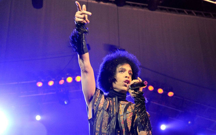 Prince in performance. Picture: AFP.