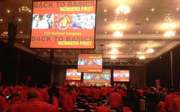 FILE: NUM members at the 15th National Congress on 5 June 2015. Picture: Twitter via @NUM_Media.