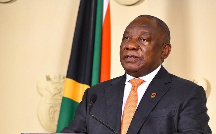 President Cyril Ramaphosa addressing the nation on Thursday, 23 April 2020. Picture: GCIS