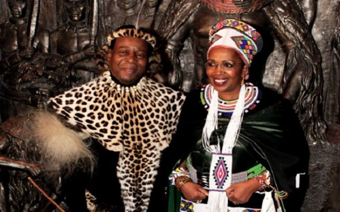 A screenshot of Queen Mantfombi Ladlamini-Zulu and the late King Goodwill Zwelithini. Picture: SABC News.