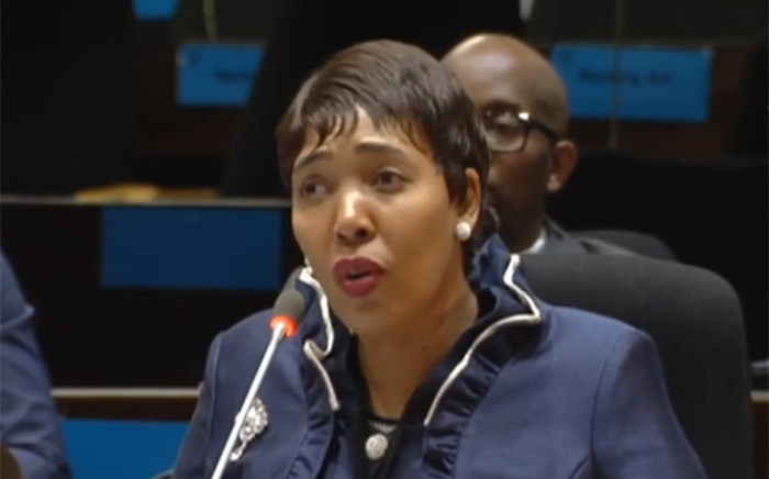 A screengrab of former IT boss at the Public Investment Corporation Vuyokazi Menye testifying at the PIC inquiry on 6 March 2019.