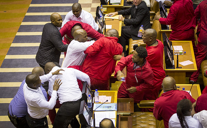 FILE: EFF MPs were forcefully removed from the National Assembly on 17 May 2016. Picture: Aletta Harrison/EWN.