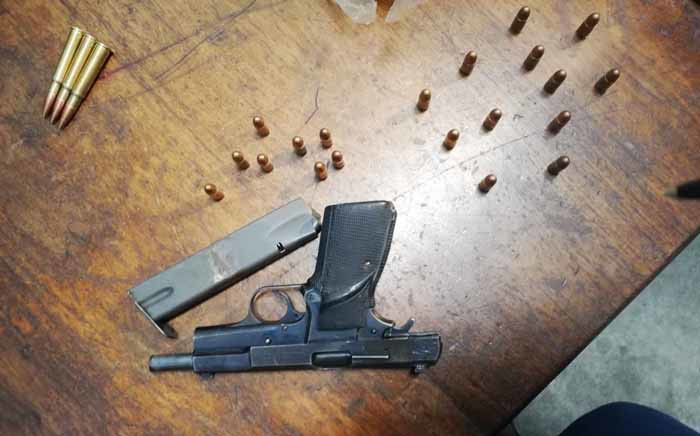 A man was arrested in Bonteheuwel while in possession of a 9mm pistol, a magazine with eight live rounds of ammunition. Picture: SAPS