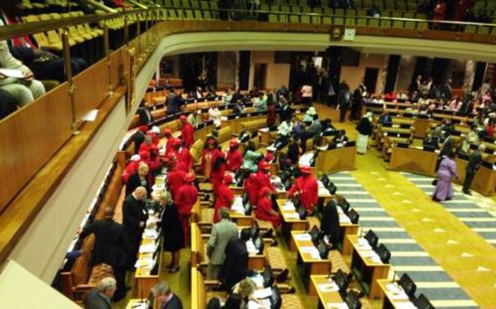 FILE. The EFF's section in Parliament. Picture: EWN. 
