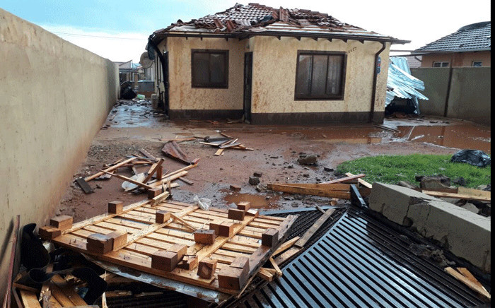 A home in Johannesburg following a hailstorm on 30 December 2017. Picture: Supplied