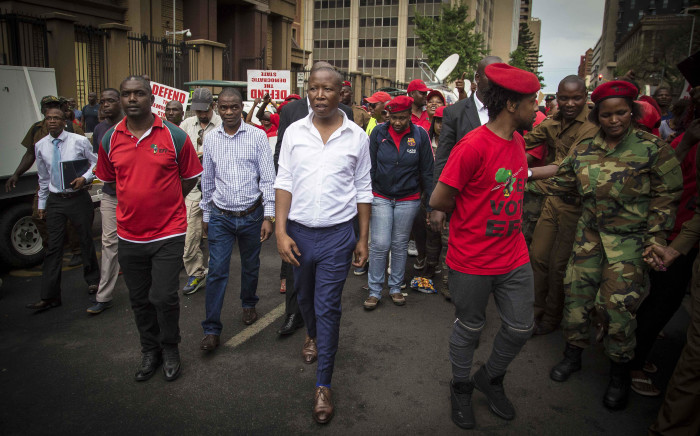 Julius Malema leaves the Pretoria High Court during President Jacob Zuma’s bid to interdict the release of the State Capture report. Picture: Thomas Holder/EWN.