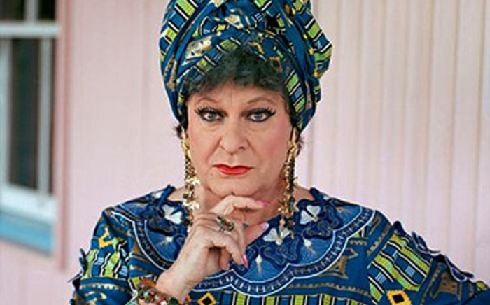 Pieter Dirk-Uys as his most well-known character Evita Bezuidenhout.