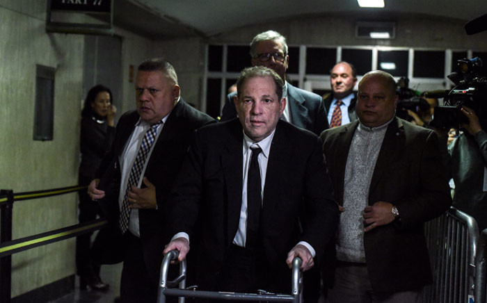 Harvey Weinstein walks away from the courtroom in New York City criminal court on 6 January 2020 in New York City. Picture: AFP