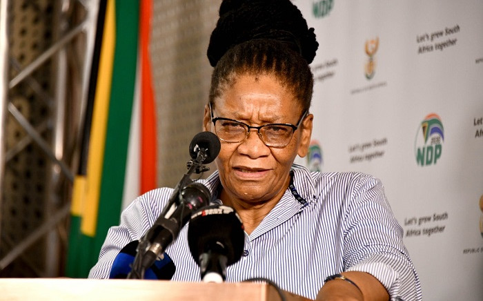 Defence Minister Thandi Modise at a media briefing on 25 October 2021. Picture: GCIS.