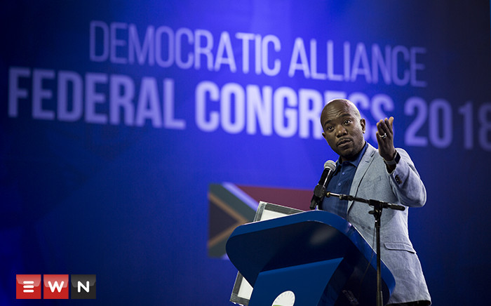 Democratic Alliance leader Mmusi Maimane at the party's elective congress on Sunday 8 April 2018. Picture: Sethembiso Zulu/EWN