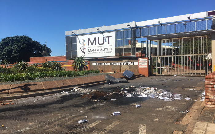 The Mangosuthu University of Technology following a protest led by EFF Students over registration and funding issues on Thursday, 8 April 2021. Picture: Nkosikhona Duma/Eyewitness News