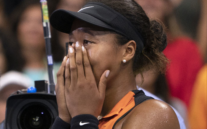 FILE: Naomi Osaka of Japan cries while being interviewed after her match against Coco Gauff of the US during their Round 3 women's Singles match at the 2019 US Open. Picture: AFP