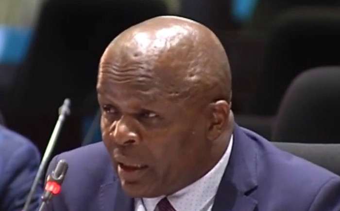 A screengrab of Deputy Finance Minister Mondli Gungubele testifying at the commission of inquiry into governance at the Public Investment Corporation on 25 February 2019.
