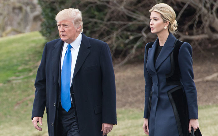 FILE: US President Donald Trump and his daughter Ivanka walk to board Marine One at the White House on 1 February  2017. Picture: AFP.