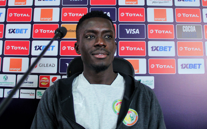 Senegal's midfielder Idrissa Gueye attends a press conference in the capital Cairo, on 7 July 2019, on the eve of the 2019 Africa Cup of Nations Round of 16 football match between Uganda and Senegal. Picture: AFP.

